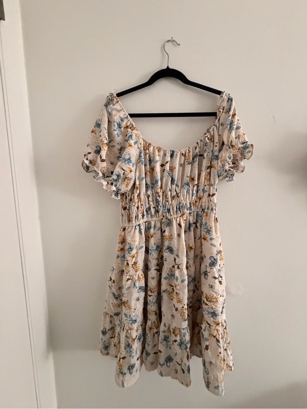 Liberty Love Cream Floral Elastic-Waist Skirt